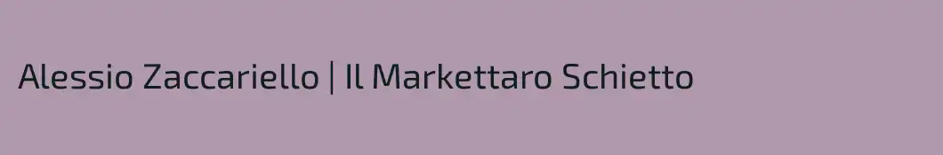 Alessio Zaccariello | Il Markettaro Schietto